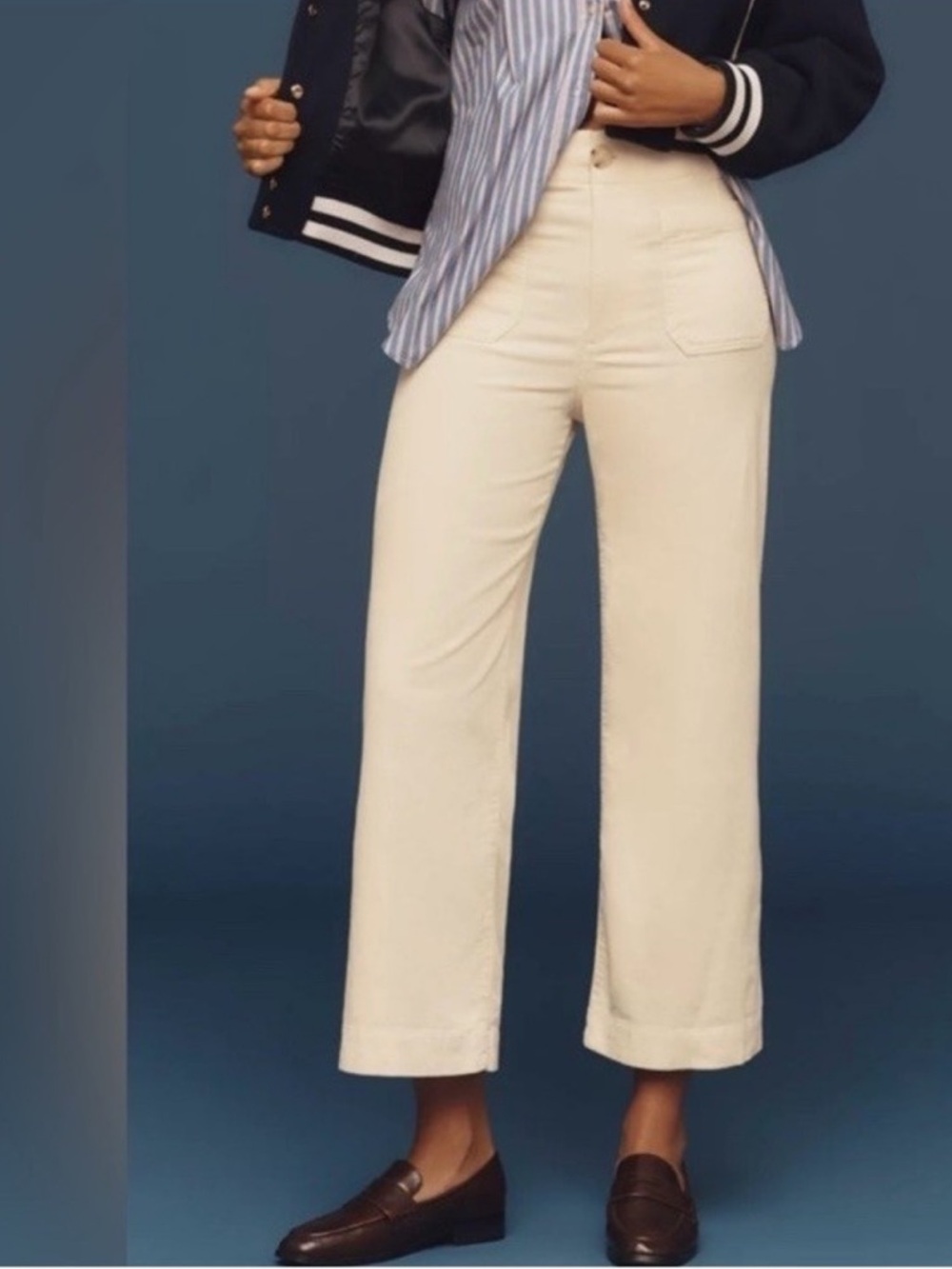 NWT Maeve Colette Corduroy Cropped Wide Leg Pants.